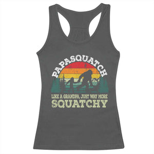 Grandpa Bigfoot Racerback Tank Top Retro Sasquatch Funny TS10 Dark Heather Print Your Wear