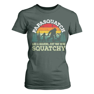 Grandpa Bigfoot T Shirt For Women Retro Sasquatch Funny TS10 Dark Forest Green Print Your Wear