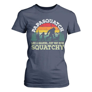 Grandpa Bigfoot T Shirt For Women Retro Sasquatch Funny TS10 Navy Print Your Wear