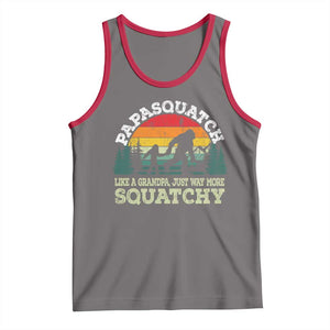 Grandpa Bigfoot Tank Top Retro Sasquatch Funny TS10 Deep Heather Red Print Your Wear