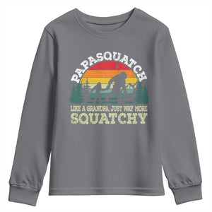 Grandpa Bigfoot Youth Sweatshirt Retro Sasquatch Funny TS10 Charcoal Print Your Wear
