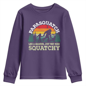 Grandpa Bigfoot Youth Sweatshirt Retro Sasquatch Funny TS10 Purple Print Your Wear