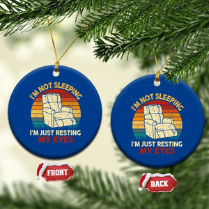 Dad Papa Grandpa Jokes Ceramic Ornament I'm Not Sleeping I'm Just Resting My Eyes TS10 1pc Blue Print Your Wear