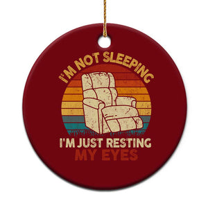 Dad Papa Grandpa Jokes Ceramic Ornament I'm Not Sleeping I'm Just Resting My Eyes TS10 1pc Red Print Your Wear