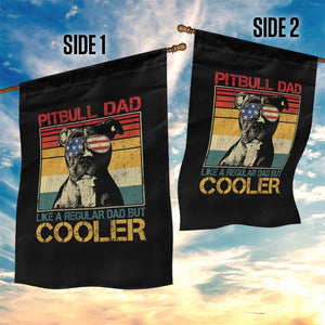 Vintage Pitbull Dad Garden Flag Like A Regular Dad But Cooler TS10 Print Your Wear
