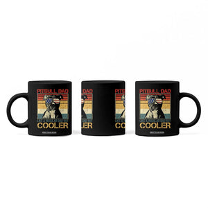 Vintage Pitbull Dad Coffee Mug Like A Regular Dad But Cooler TS10 Print Your Wear