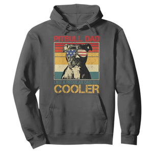 Vintage Pitbull Dad Hoodie Like A Regular Dad But Cooler TS10 Dark Heather Print Your Wear