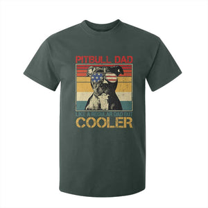 Vintage Pitbull Dad T Shirt For Kid Like A Regular Dad But Cooler TS10 Dark Forest Green Print Your Wear