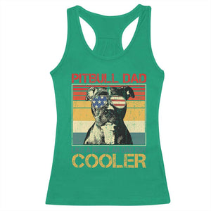 Vintage Pitbull Dad Racerback Tank Top Like A Regular Dad But Cooler TS10 Irish Green Print Your Wear