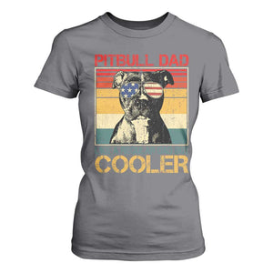 Vintage Pitbull Dad T Shirt For Women Like A Regular Dad But Cooler TS10 Charcoal Print Your Wear