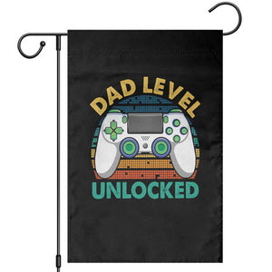 Funny New Dad Garden Flag Retro Dad Level Unlocked Gaming Gamer TS10 Black Print Your Wear