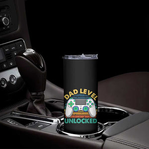 Funny New Dad Skinny Tumbler Retro Dad Level Unlocked Gaming Gamer TS10 Print Your Wear