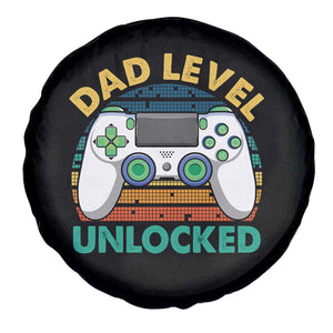 Funny New Dad Spare Tire Cover Retro Dad Level Unlocked Gaming Gamer TS10 Print Your Wear