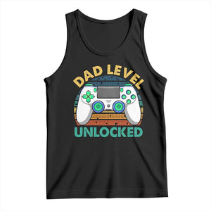 Funny New Dad Tank Top Retro Dad Level Unlocked Gaming Gamer TS10 Black Print Your Wear