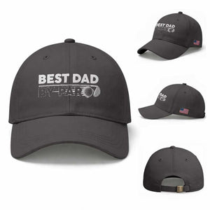 Golf Dad Baseball Cap Best Dad By Par Golfing Golfer Funny Fathers Day Gifts TS10 Baseball Cap Universal Fit Dark Gray Print Your Wear