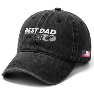 Golf Dad Washed Cotton Baseball Cap Best Dad By Par Golfing Golfer Funny Fathers Day Gifts