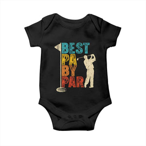 Golf Gifts for Dad Baby Onesie Retro Best Pa By Par Fathers Day TS10 Black Print Your Wear