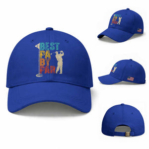 Golf Gifts for Dad Baseball Cap Retro Best Pa By Par Fathers Day TS10 Baseball Cap Universal Fit Royal Blue Print Your Wear