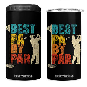 Golf Gifts for Dad 4 in 1 Can Cooler Tumbler Retro Best Pa By Par Fathers Day TS10 One Size: 16 oz Black Print Your Wear