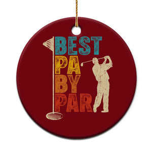 Golf Gifts for Dad Ceramic Ornament Retro Best Pa By Par Fathers Day TS10 1pc Red Print Your Wear