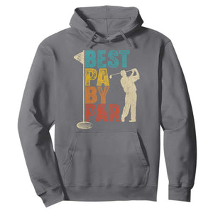 Golf Gifts for Dad Hoodie Retro Best Pa By Par Fathers Day TS10 Charcoal Print Your Wear