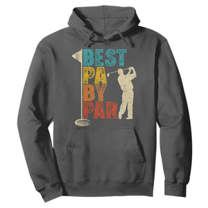 Golf Gifts for Dad Hoodie Retro Best Pa By Par Fathers Day TS10 Dark Heather Print Your Wear