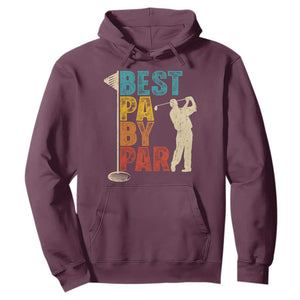 Golf Gifts for Dad Hoodie Retro Best Pa By Par Fathers Day TS10 Maroon Print Your Wear
