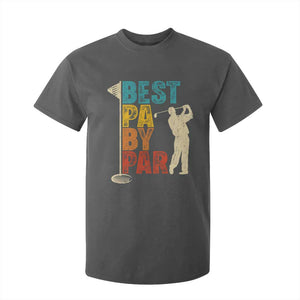 Golf Gifts for Dad T Shirt For Kid Retro Best Pa By Par Fathers Day TS10 Dark Heather Print Your Wear