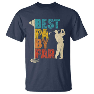 Golf Gifts for Dad T Shirt Retro Best Pa By Par Fathers Day TS10 Navy Print Your Wear