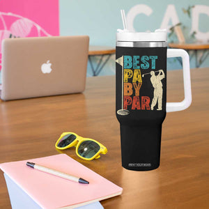 Golf Gifts for Dad Tumbler With Handle Retro Best Pa By Par Fathers Day TS10 Print Your Wear