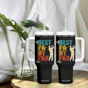 Golf Gifts for Dad Tumbler With Handle Retro Best Pa By Par Fathers Day TS10 Print Your Wear