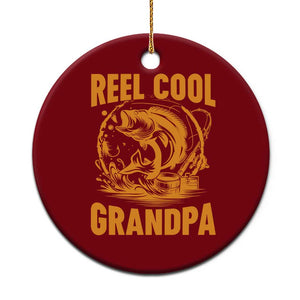 Funny Fishing Vintage Reel Cool Grandpa Ceramic Ornament TS10 1pc Red Print Your Wear