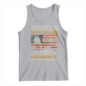 Grumpy Old Veteran Tank Top Funny Military Veteran USA Flag TS10 Athletic Heather Print Your Wear