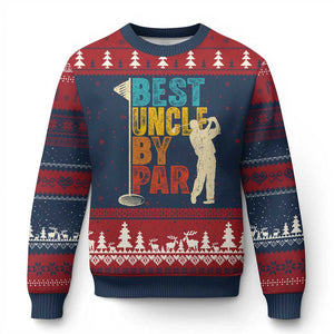 Golf Gifts for Uncle Ugly Christmas Sweater Golf Fathers Day Golfer Uncle Gift TS10 Navy Red Print Your Wear