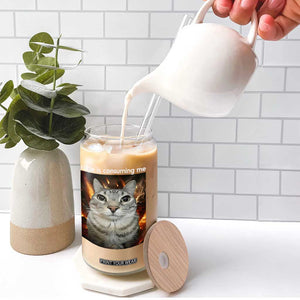 Rage Is Consuming Me Cat Glass Can Funny Weird Humor Silly Cat Meme TS10 Print Your Wear