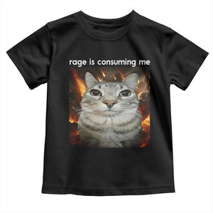 Rage Is Consuming Me Cat Toddler T Shirt Funny Weird Humor Silly Cat Meme TS10 Black Print Your Wear