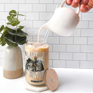 Funny Alpha Wolf Meme Glass Can Whatever Daddy Wants Daddy Gets Cringe Humor TS10 Print Your Wear