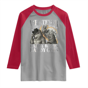 Funny Alpha Wolf Meme Raglan Shirt Whatever Daddy Wants Daddy Gets Cringe Humor TS10 Sport Gray Red Print Your Wear