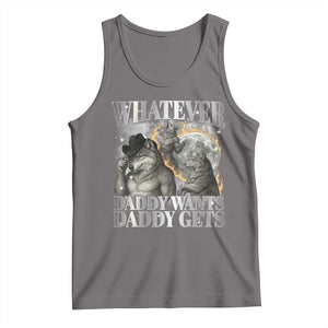 Funny Alpha Wolf Meme Tank Top Whatever Daddy Wants Daddy Gets Cringe Humor TS10 Deep Heather Print Your Wear