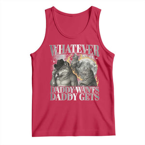 Funny Alpha Wolf Meme Tank Top Whatever Daddy Wants Daddy Gets Cringe Humor TS10 Red Print Your Wear