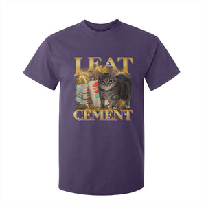 I Eat Cement Cat Meme T Shirt For Kid Funny Internet Memes Bootleg Cursed Cat Lovers TS10 Purple Print Your Wear