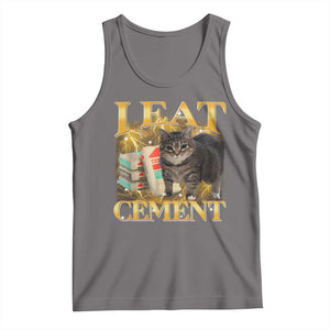 I Eat Cement Cat Meme Tank Top Funny Internet Memes Bootleg Cursed Cat Lovers TS10 Deep Heather Print Your Wear