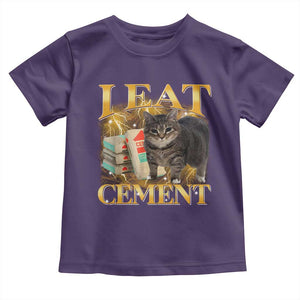 I Eat Cement Cat Meme Toddler T Shirt Funny Internet Memes Bootleg Cursed Cat Lovers TS10 Purple Print Your Wear