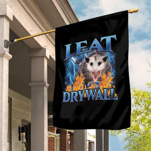 Possum Meme Garden Flag I Eat Drywall Opossum Funny Weird Cursed Internet Memes TS10 Print Your Wear