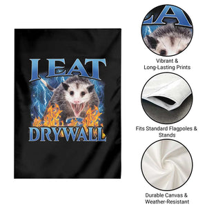 Possum Meme Garden Flag I Eat Drywall Opossum Funny Weird Cursed Internet Memes TS10 Print Your Wear