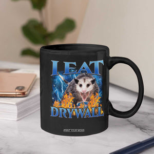 Possum Meme Coffee Mug I Eat Drywall Opossum Funny Weird Cursed Internet Memes TS10 Print Your Wear