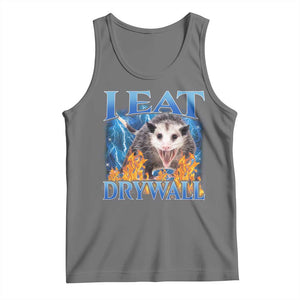 Possum Meme Tank Top I Eat Drywall Opossum Funny Weird Cursed Internet Memes TS10 Black Heather Print Your Wear