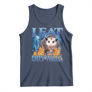 Possum Meme Tank Top I Eat Drywall Opossum Funny Weird Cursed Internet Memes TS10 Navy Print Your Wear