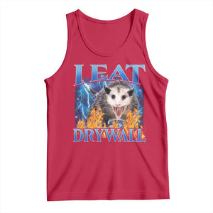Possum Meme Tank Top I Eat Drywall Opossum Funny Weird Cursed Internet Memes TS10 Red Print Your Wear