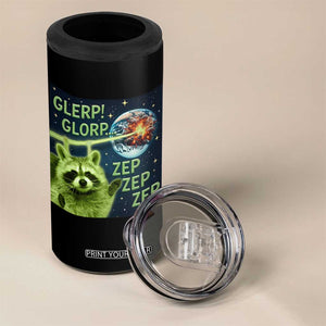Funny Alien Raccoon Meme 4 in 1 Can Cooler Tumbler Glerp Glorp Brainrot Stupid Gift TS10 Print Your Wear